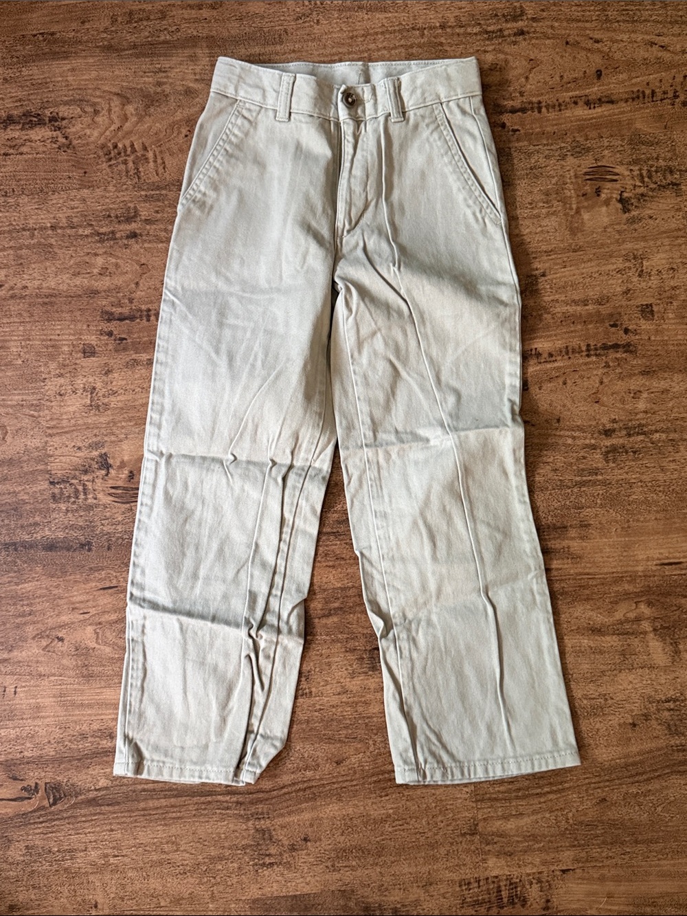 Chaps Light Beige Straight-Leg Chino Pants size 7